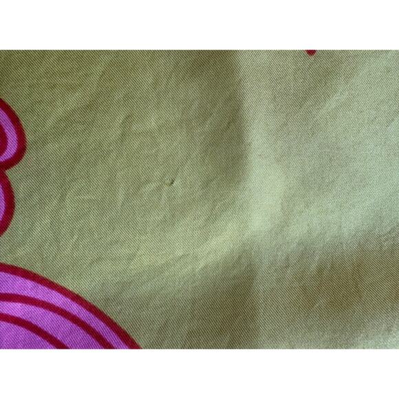 Giorgio Sant’Angelo Silk Scarf Pink Yellow Abstract Face Print 22" Retro Mod Art - Picture 3 of 6